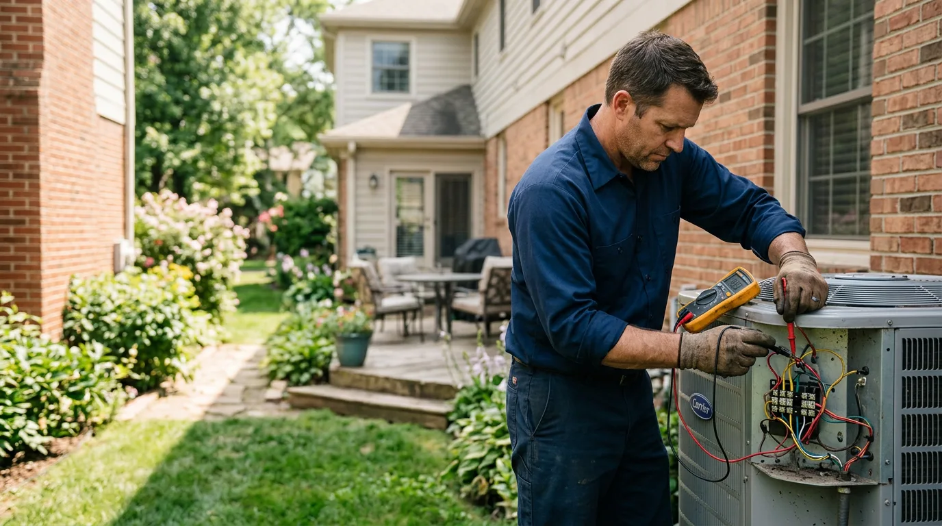 HVAC technician working near La Motte, IA